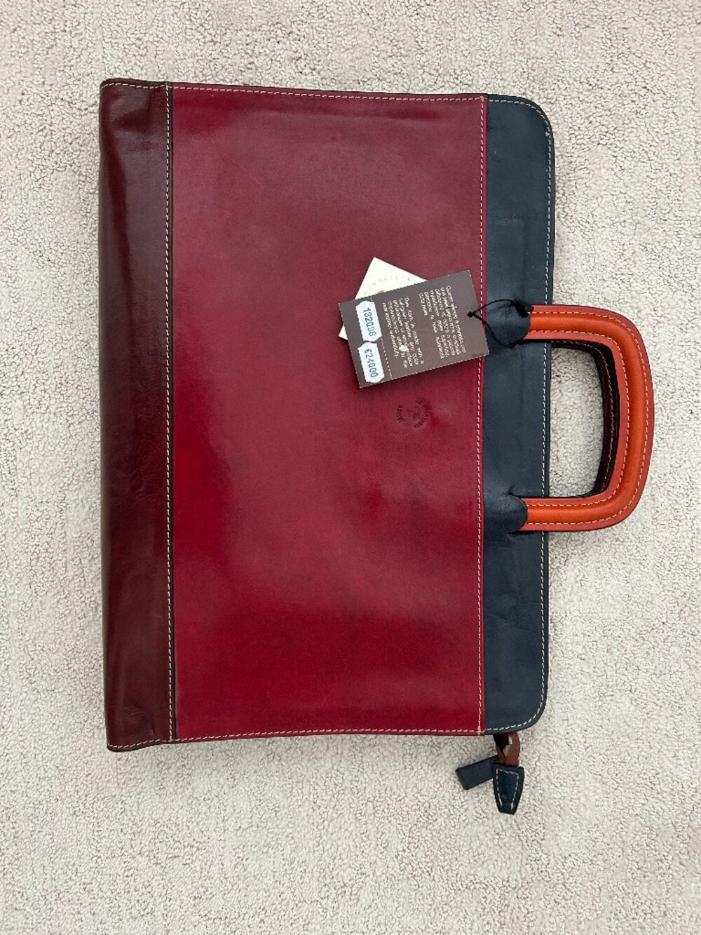 Italian leather laptop bag